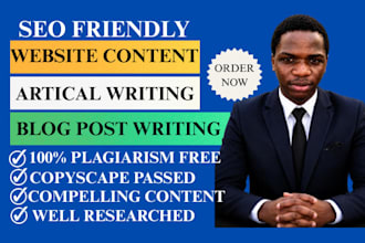 write blog post writing, article writing and content writing