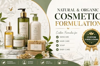 formulate natural and organic skincare, hair care, soap and baby care products