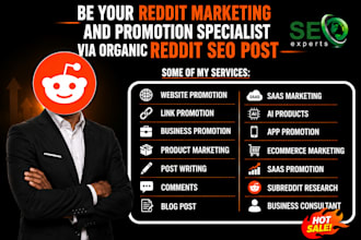 be your expert reddit marketing and promotion specialist for website growth