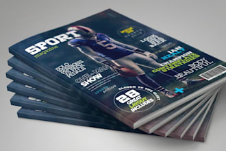 design a sports magazine or booklet layout in indesign