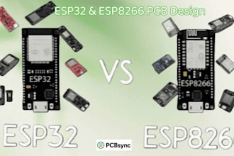 do esp32 pcb design, esp8266 iot pcb layout and gerber files for startups maker