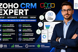 setup zoho CRM zoho one zoho flow workflow automation and CRM customization