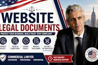 draft your website privacy policy, terms and conditions, and legal pages