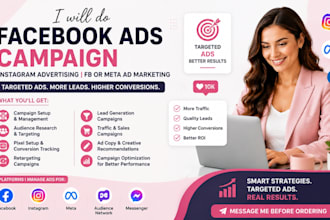 do facebook ads campaign, instagram advertising, fb or meta ad marketing