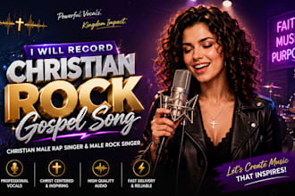 record christian rock gospel song, christian male rap singer male rock singer