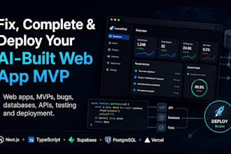 fix complete and deploy your ai built web app mvp