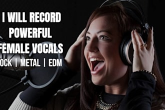 record powerful female rock, metal and edm vocals
