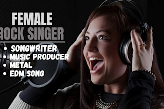 record powerful female rock, metal and edm vocals