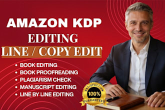 proofread, line copy edit your book amazon kdp book editor plagiarism check