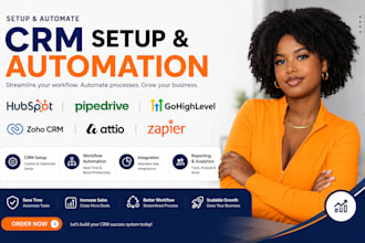 setup hubspot pipedrive gohighlevel zoho attio crm zapier automation