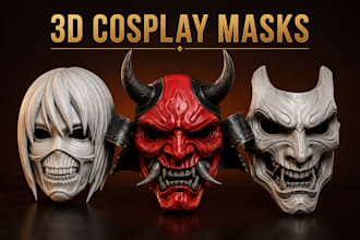 design custom 3d halloween masks props and cosplay weapons