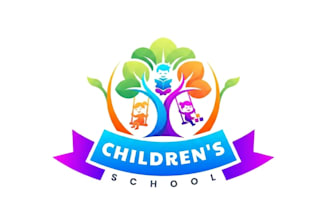 design childcare, education kids, and children logo