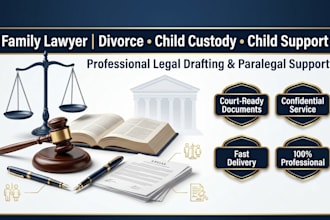 be your family lawyer for divorce, child custody, support motions and separation
