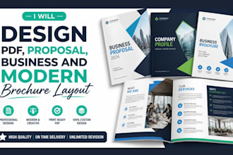 design pdf, proposal, business and modern brochure layout