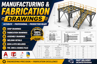 create manufacturing and fabrication drawings for steel and mechanical parts