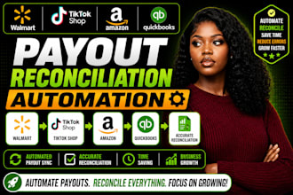 walmart tiktok shop amazon quickbooks payout reconciliation automation