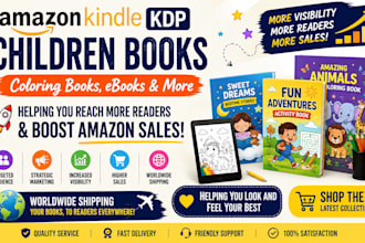 promote amazon kindle KDP children books coloring ebooks and boost amazon sales