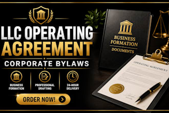draft an llc operating agreement corporate bylaws or business formation document