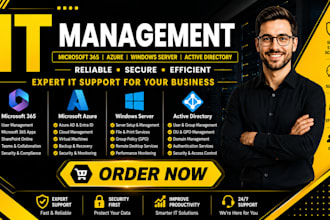 setup IT management microsoft 365, azure, windows server and active directory