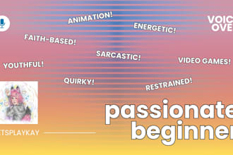record your animated female voice over