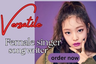 record female k rnb,  j pop,  vocals k pop  vocals singer songwriter lo fi chill