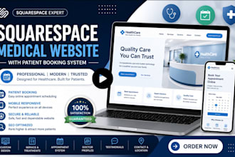 design squarespace website for medical and therapy website with patient booking