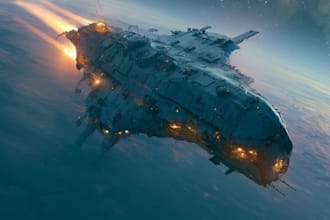 design spaceship, sci fi illustration and sci fi art