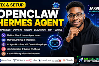 fix setup openclaw hermes agent mcp server jarvis ai crewai langgraph n8n claude