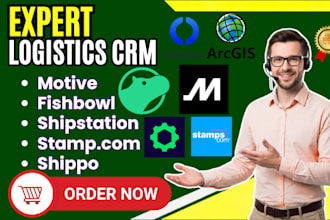 setup logistics crm motive fishbowl shipstation stamp com shippo arcgis elite