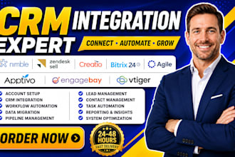 integrate nimble zendesk sell creatio bitrix24 agile apptivo engagebay vtiger