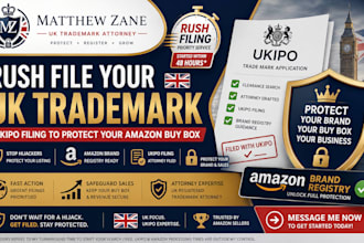 rush file your UK trademark ukipo to protect your amazon buy box from hijackers