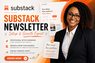 setup substack manage substack newsletter design substack post and promotion