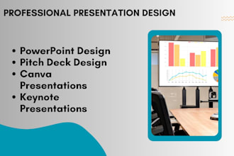 design powerpoint presentations, pitch decks, keynote, canva presentations