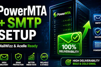 setup powermta smtp server, bulk mail, cold email with mailwizz acelle mail post