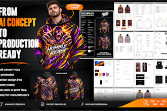 convert ai fashion concepts into manufacturer ready tech pack