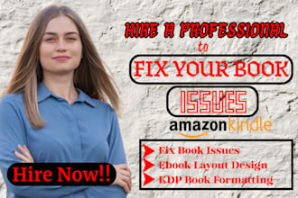 fix KDP rejected books, book paperback formatting, ebook formatting, book design