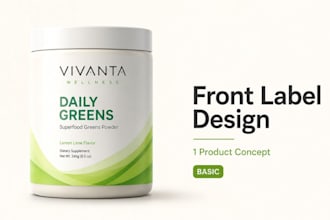 design supplement label and packaging