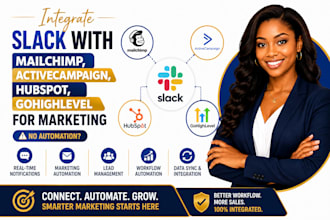 integrate slack with mailchimp activecampaign hubspot gohighlevel for marketing