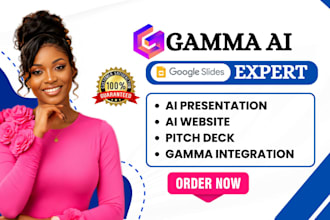 create gamma ai presentation, pitch deck, ai slides and gamma ai website