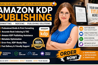 publish book on amazon kindle KDP, book formatting, amazon KDP book indexing