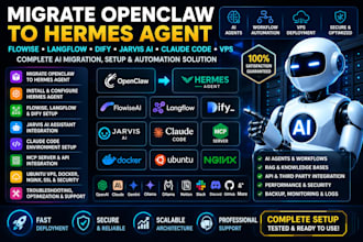 migrate openclaw to hermes agent flowise langflow dify jarvis ai claude code vps