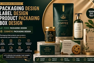 design premium product packaging,label design, box design and cosmetic packaging