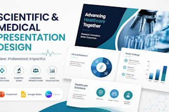 design scientific presentation, medical conference slides and healthcare PPT