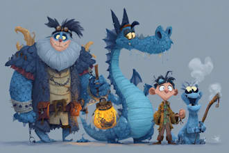 draw cute chibi animal, monster, or alien cartoon characters