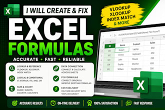 create and fix excel formulas and functions