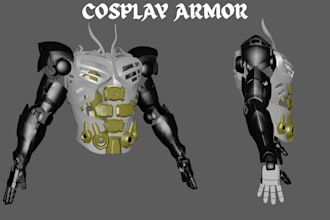 do custom 3d cosplay model design eva foam cosplay armor, 3d haloween model