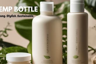 design cbd supplement label, hemp bottle packaging and wellness branding