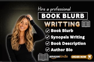 write a compelling book blurb, book description, author bio for amazon kindle