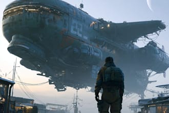 draw high quality spaceship concept
