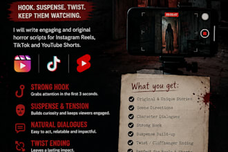 short form horror and reel scripts